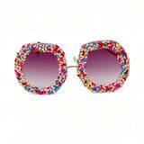 Gradient Oversized Colorful Candy Round Sunglasses