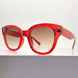 Red Gradient Rivets Square UV400 Sunglasses