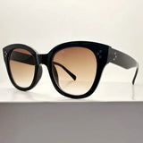 Black Gradient Rivets Square UV400 Sunglasses