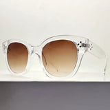 Gradient Rivets Square UV400 Sunglasses