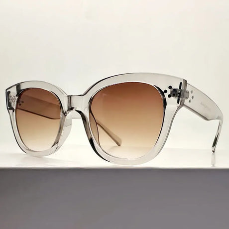 Gradient Rivets Square UV400 Sunglasses