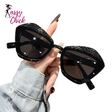 Gradient Vintage Square Sunglasses Sassy Chick Logo