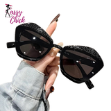 Gradient Vintage Square Sunglasses Sassy Chick Logo