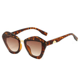 Leopard Gradient Vintage Square Sunglasses