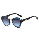 Blue Gradient Vintage Square Sunglasses