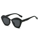 Black Gradient Vintage Square Sunglasses