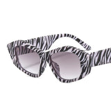 Gradients Lens Zebra Print Cat Eye Sunglasses