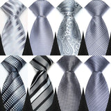 Collections of Gray Sliver Color Jacquard Woven Necktie
