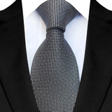 black grey geometric pattern tie