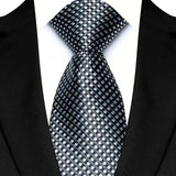 black silver dot pattern tie