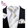 Gray Sliver Hanky Cufflinks Set Silk Neckties Sassy Chick Logo