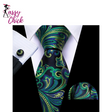 Green Mint Teal Silk Men Tie Set Sassy Chick Logo