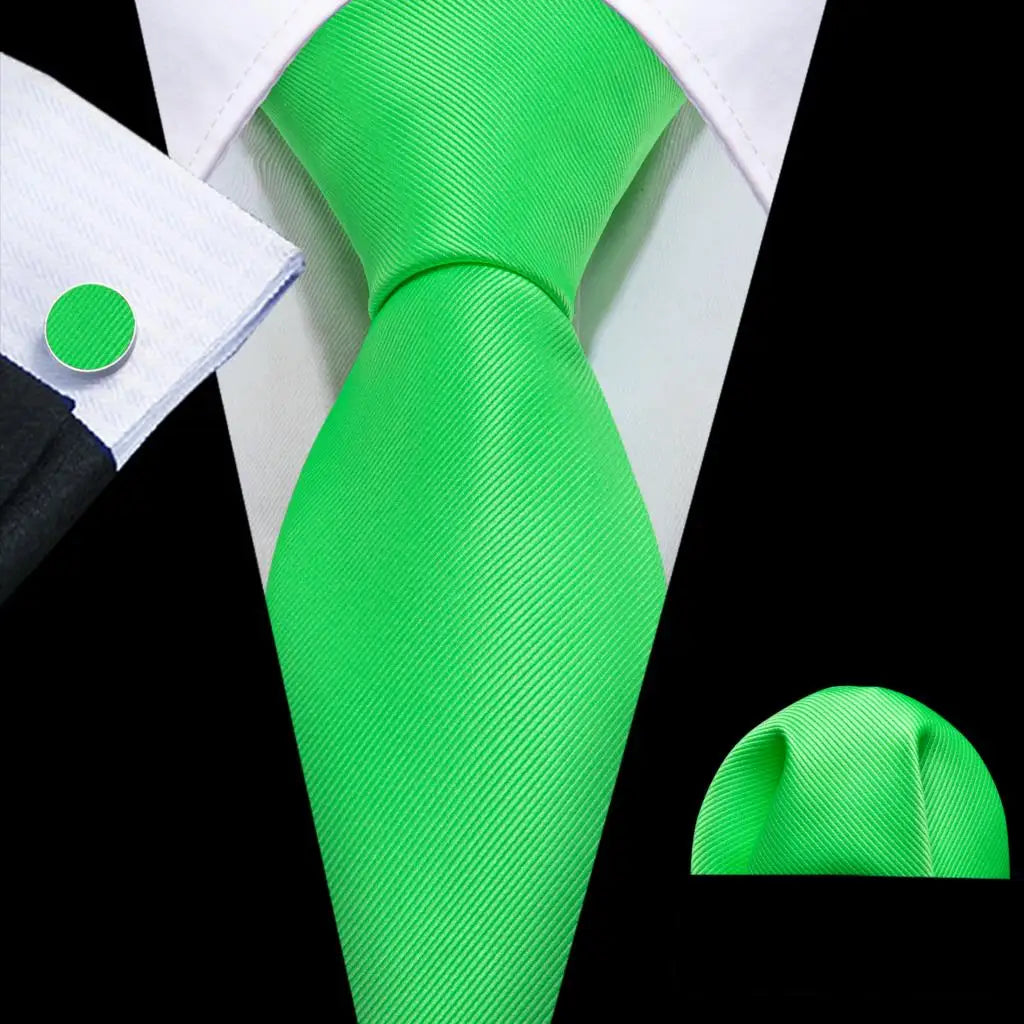 Green Mint Teal Silk Men Tie Set