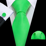 Green Mint Teal Silk Men Tie Set
