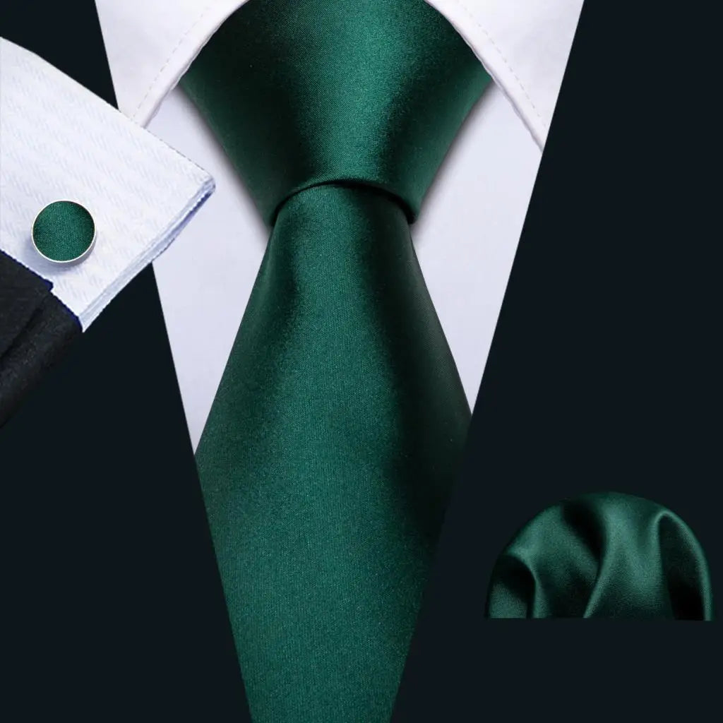 Green Mint Teal Silk Men Tie Set