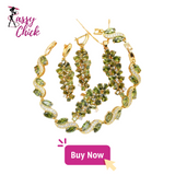 Green Peridot Necklace Set