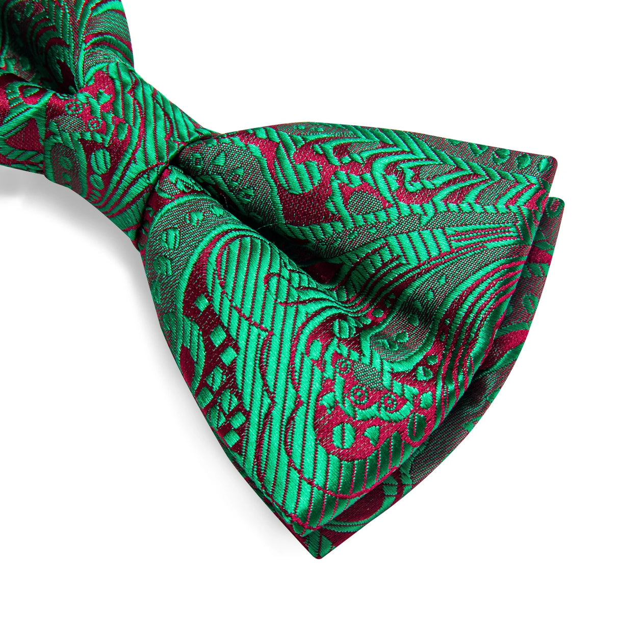 Green Red Unique Pre-tied Bowtie