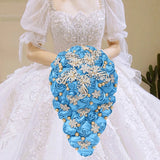 Blue Waterfall Bridal Flower Bouquets