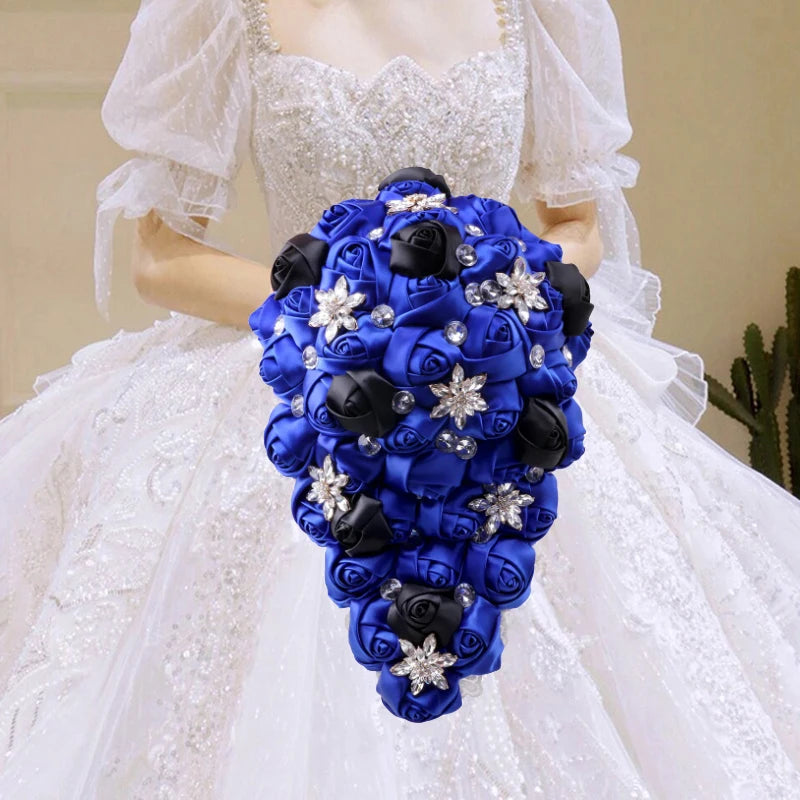 Blue Waterfall Bridal Flower Bouquets