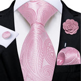 pink paisley tie set
