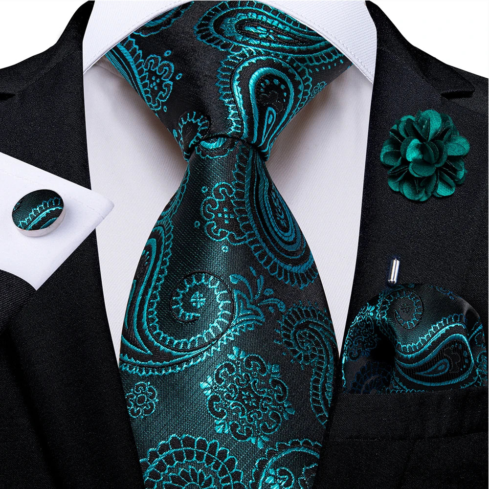 blue paisley silk ties