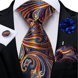 multi color paisley tie set