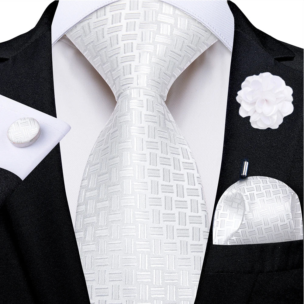 white wall pattern tie set