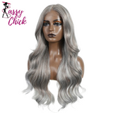 Grey  Body Wave Lace Wig Sassy Chick Logo