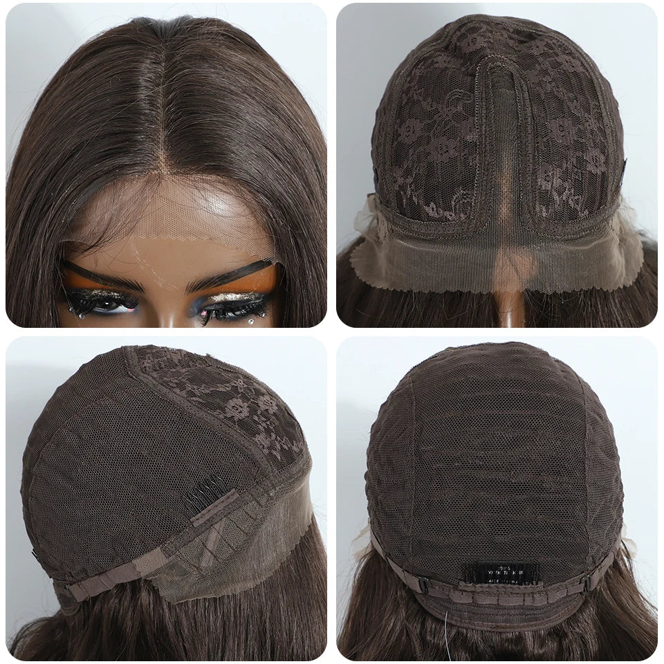 Grey  Body Wave Lace Wig cap