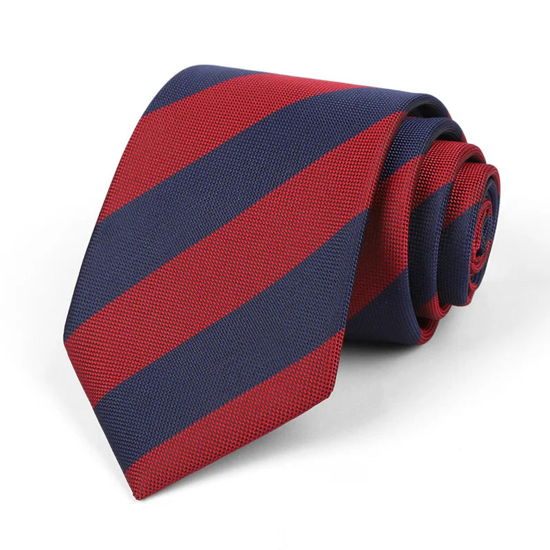 red blue Groom Jacquard Woven 8CM Striped Men's Tie