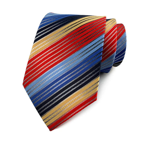 rainbow Groom Jacquard Woven 8CM Striped Men's Tie