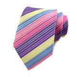 rainbow Groom Jacquard Woven 8CM Striped Men's Tie