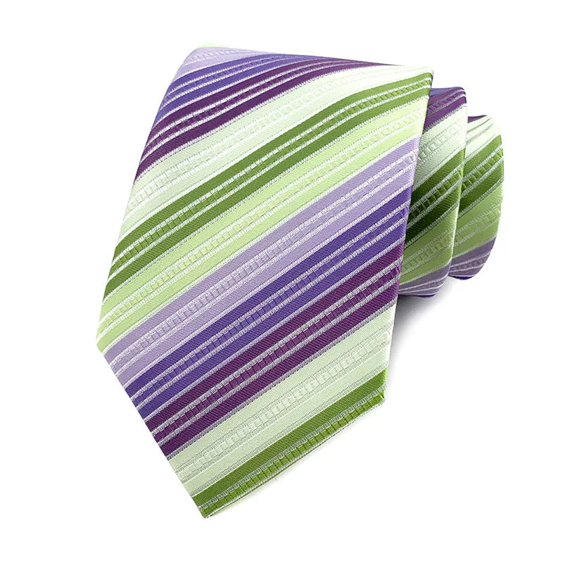 green purple Groom Jacquard Woven 8CM Striped Men's Tie