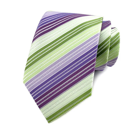 green purple Groom Jacquard Woven 8CM Striped Men's Tie