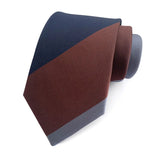 blue brown Groom Jacquard Woven 8CM Striped Men's Tie
