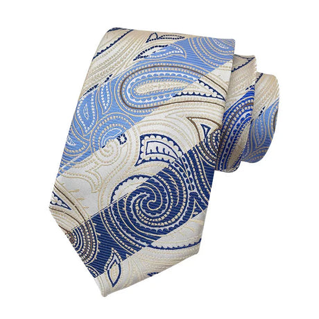 Groom Jacquard Woven 8CM Striped Men's Tie