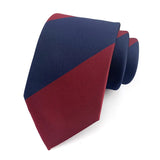 red blue Groom Jacquard Woven 8CM Striped Men's Tie