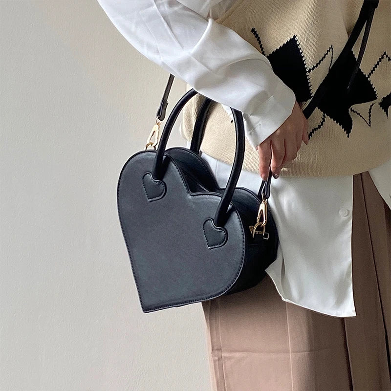 Retro Cool Girls Love Heart Tote Handbags