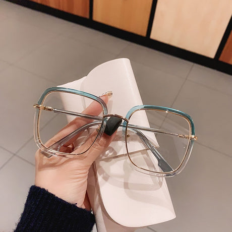 Elegant Clear Oversized Square Eyeglasses