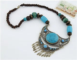 Vintage Bohemian Tibetan Necklace Set