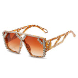 Vintage Rhinestone Square Sunglasses