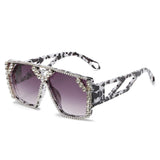 Vintage Rhinestone Square Sunglasses