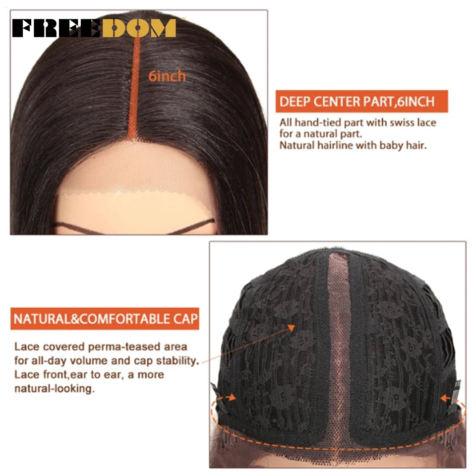 Long Deep Wavy Synthetic Lace High Temperature Wigs