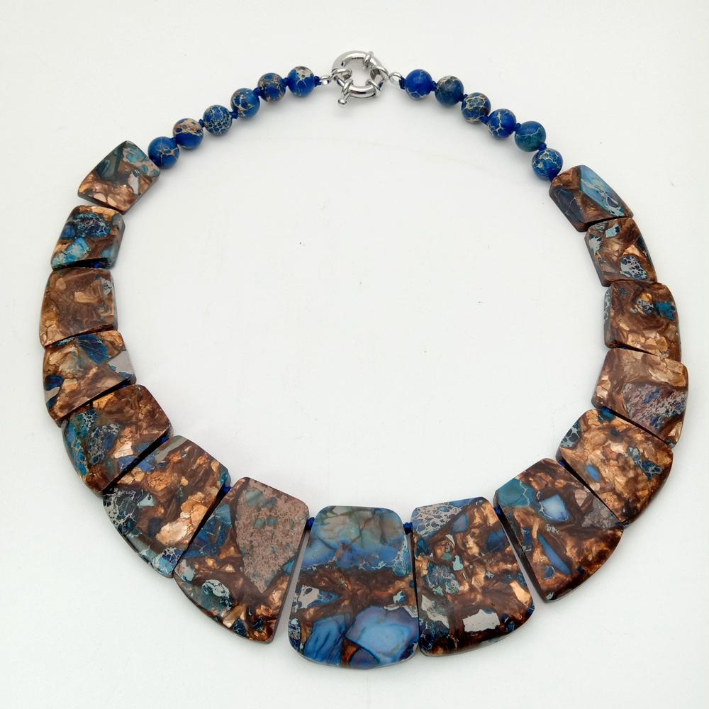 Mixed Color Sea Sediment Jasper Necklace