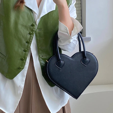 Retro Cool Girls Love Heart Tote Handbags