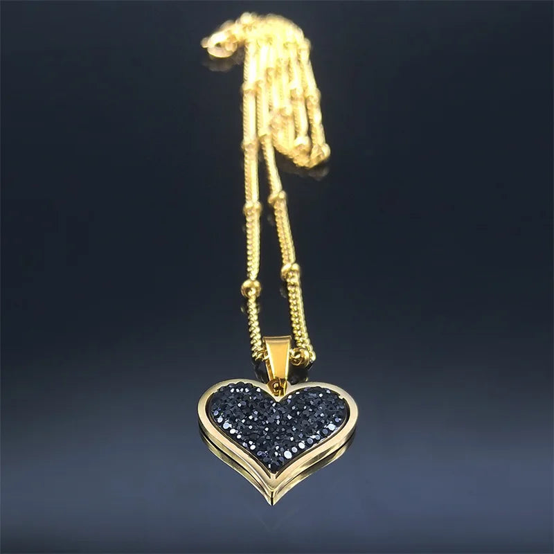 Elegant Crystal Heart Necklace