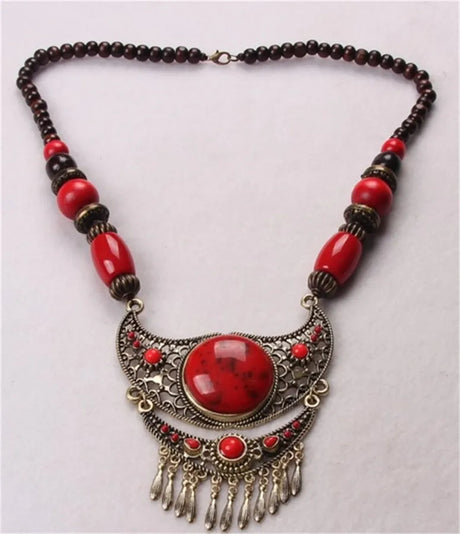 Vintage Bohemian Tibetan Necklace Set