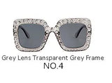 Oversized Rhinestone Square Sunglasses