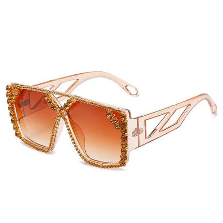 Vintage Rhinestone Square Sunglasses