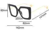 Clear Oversized Square Reading Glasses